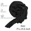 XTREND 1 Piece Stretch Head Wrap Jersey Turban Urban Hairband Scarf Fashion Headband Solid Color Breathable Ultra Soft Extra Long Head Band Tie for Women (Black)