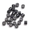 Amesun 4mm Silicone Lined Micro Rings Links Beads Linkies for I Bonded Tipped Hair Extensions (500Pcs #1 Black)
