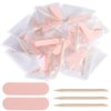 Fcozpjk Mini Nail File and Orange Sticks Set for Press On Nails, 20PCS Mini Nail File Bulk, Double Sided Disposable Nail Files, Wooden Cuticle Pusher Sticks, Manicure Pedicure Cleaner Tools