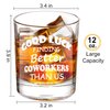 LIGHTEN LIFE Good Luck Finding Better Coworkers Than Us Whiskey Glass 12 oz,Novelty Coworker Leaving Gift in Valued Wooden Box,Farewell Gift for Coworker Boss Colleague Friend Men