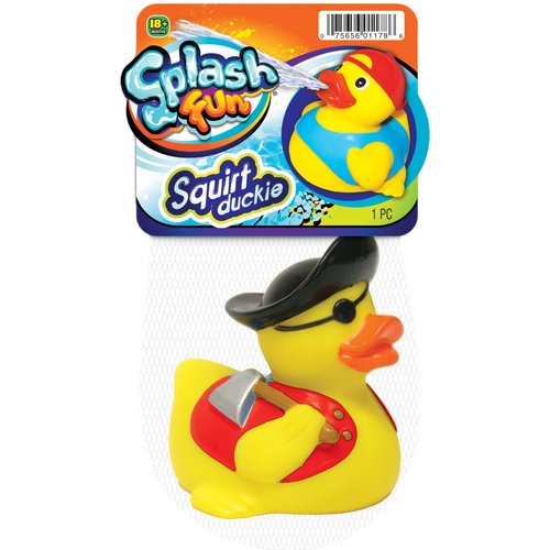 JA-RU Water Squirt 3" Yellow Rubber Ducks (1 Duck Assorted) Bathtub & Shower Toys for Kids, Baby & Toddler. Pool Floating Mini Rubber Duckies. Bulk Party Favors Easter Basket Novelty Toy. 1178-1