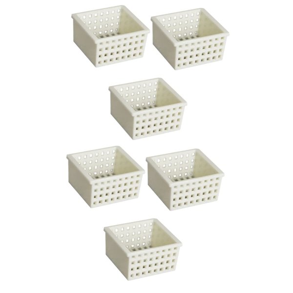 Toyvian 6 Pcs Dollhouse Basket Hamper Baskets Mini Kitchen Accessory Small House Model Miniature Furniture DIY Handicraft Accessory Small House Furniture White Fairy Container Micro Scene