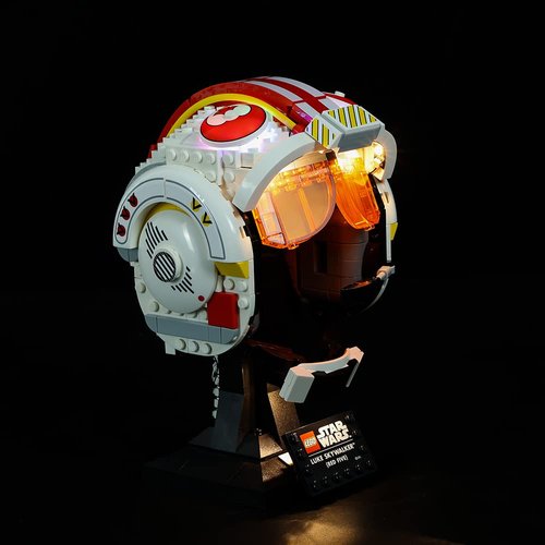 LED Light kit for Lego Luke Skywalker(Red Five) Helmet, Lighting for Lego 75327 Star Wars Building Blocks Model (ONLY Light Included)