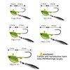 QualyQualy Bladed Jig Heads Swimbait Jig Head with Willow Blade 3D Eyes Fish Head Underspin Fishing Jigs Weighted Spin Head Jig Heads for Bass Trout Walleye Crappie 1/8oz