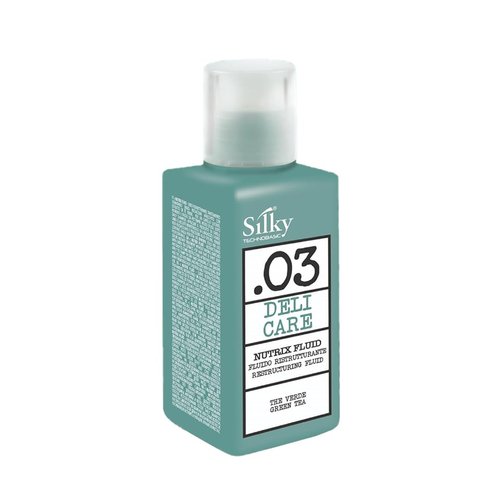 SILKY TECHNOBASIC .03 Nutrix Fluid Hair Serum with Green Tea Extract - Nourishing Leave-in Hair Treatment for Silky Smooth & Vibrant Hair - 100ml Hair Shine Serum with UV Protection for All Hair Types