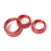 Voodonala Air Conditioner Switch CD Button Knob for Dodge Challenger Charger Chrysler 300 300s 2015-2019, for Ram 2013-2018 (Aluminum Alloy Red)