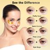 Under Eye Patches (50 Pairs) - 24K Gold Eye Masks Treatment for Eye Bags, Puffy Eyes & Dark Circles - Nourishing Skin Care Product - Birthday Gifts for Women - Vegan & USA Tested