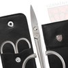 3 Swords Germany Solingen - brand quality STAINLESS STEEL INOX CURVED NAIL SCISSORS - STRONG SCISSORS FOR STRONG PEOPLE with case by 3 Swords Germany