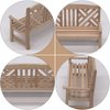 Gadpiparty Mini Wooden Bench Model Park Benches Miniature Ornaments Dollhouse Landscape Decorations Artificial Scene Furniture Double Chair Dollhouse Accessories Decor