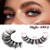 Veleasha Russian Strip Lashes DD Curl False Eyelashes Fluffy Wispy Faux Mink Lashes 10 Pairs Pack (D02)