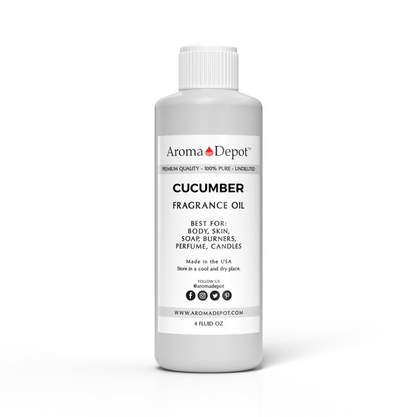 4oz Cucumber Perfume Oil for Making, Body Oil, Soap, Candle Making & Incense. Our Version is a Premium Quality Undiluted & Alcohol Free