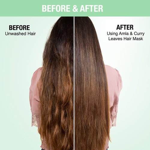 Nykaa Naturals Hair Mask, Amla and Curry Leaves, 6.76 oz - Promotes Growth, Fights Hair Loss - Safe on Colored Hair - Nourishing Mask for Thin Hair