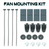 6'' Inch Small Slim Push Pull Electric Cooling Fan 650CFM Radiator Oil Cooler Mount Kit Universal Black