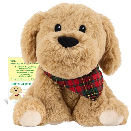 Kittenice Golden Retriever Dog Stuffed Animals, Goldendoodle Plush Stuffed Animals, Lavender Scented Cozy Dog Plushie for Kids 9.8 Inches