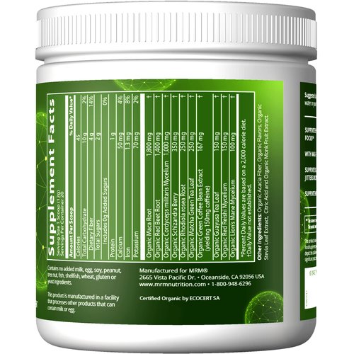 MRM Nutrition Organic Pre-Workout Powder | Black Cherry Flavored | Superfoods + 150mg Natural Caffeine + adaptogens | Clean Energy + Focus| Healthy Blood Flow | Vegan + Non-GMO | 20 Servings