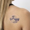 Inkbox Temporary Tattoos, Long Lasting Temporary Tattoo, One Premium ForNow Ink Water-Resistant Freehand Ink Tattoo (Hokusai)