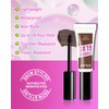 Eyebrow Gel Set with Brow Tool-Waterproof Medium Brown Tinted Eye Brow Gel & Clear Brow Setting Glue,Longlasting Brow Tinting Gel Brow Filler for Eyebrows,Thanksgiving Makeup Gift Kit for Women-01+03