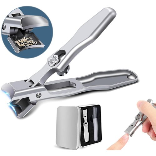 German Nail Clippers for Men, Toe Nail Clippers for Thick Nails for Seniors Long Handle,Cumulus Nail Clipper with Catcher,Portable Ultra Sharp