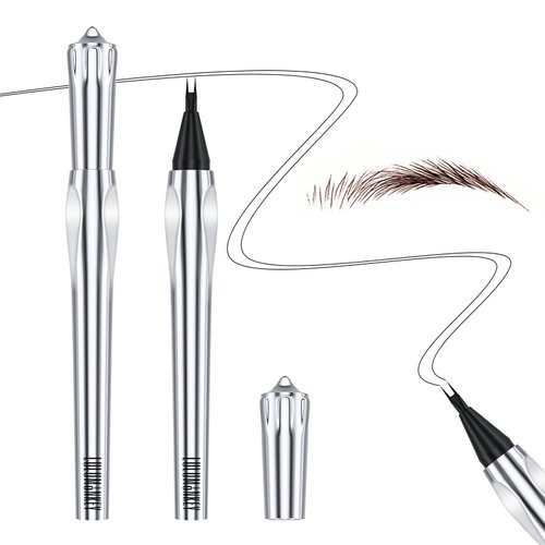 Generic Eyebrow Pencils for Women, Waterproof Eyebrow Pen for Eye Makeup, 2 Point Positioning Eyebrow Pencil, Easy to Create Natural Full Eyebrows Waterproof, Sweat-Proof (Coffee Brown)