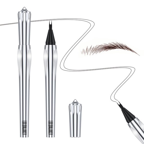 Generic Eyebrow Pencils for Women, Waterproof Eyebrow Pen for Eye Makeup, 2 Point Positioning Eyebrow Pencil, Easy to Create Natural Full Eyebrows Waterproof, Sweat-Proof (Coffee Brown)