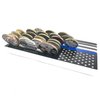 6 Rows American Flag Coin Holder - Thin Blue Line Military Challenge Coin Display Stand - Coin Display Case
