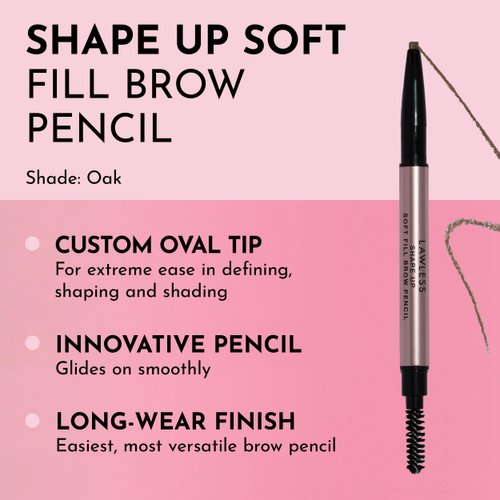 LAWLESS Women's Shape Up Soft Fill Brow Pencil, Oak, Brown, 0.005 Ounce