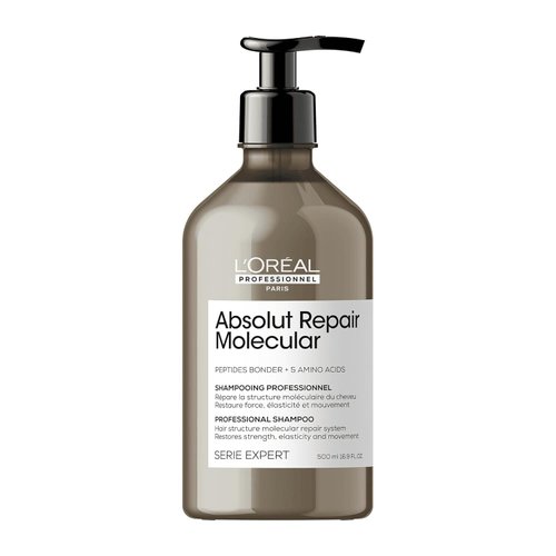 L'Oréal Professionnel Molecular Repair Shampoo | For Extremely Dry Damaged Hair | Peptides Bonder | Amino Acids | Repair Hair Damage & Restore Strength | Strengthening Bonds | Sulfate-Free