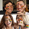 FANRUI 84+ PCS LGBT Gay Pride Temporary Tattoos For Women Men Adults, Rainbow Temporary Tattoos, Kids Pride Face Tattoos Stickers Body Art, Rainbow Pride Accessories Parades Celebrations Party Festivals