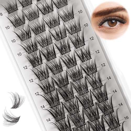Lash Clusters 48PCS 8-16mm Mixed 40D-Curl DIY Lash Extension, Lightweight False Eyelashes - Individual Lashes - Natural Lashes Clusters, Eyelash Cluster Lashes Eyelash Extensions