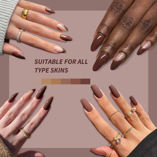 gelike ec Brown Gel Nail Polish Set, Nude Brown Gel Polish 2024 Gel Nail Polish Colors Neutral Nail Polish Kit Soak Off Gel Polish Nail Art DIY Gift for Girls Women