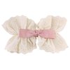 OJERRY Oversized Pink Cotton Lace Hair Ribbon Bow for Women, Bow Hair Metal French Barrette Clip, Feminine Coquette Bow Aesthetic Gift Hair Accessories