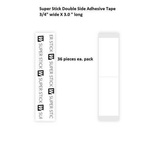 Walker Tape Co. Stick Tape Straight Strips by Walker, 36 pcs (3/4 in x 3 in) Clear