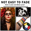 QIUFSSE Clown Makeup Kit,Black White Red Face Paint Professional Adult Body Paint Kit for Halloween SFX Special Effects Makeup Kit