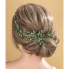 Sither Crystal Headband for Women Bridal Headband for Wedding Party Boho Headband Hair Accessories Headpiece for Bride for Halloween Prom Gift (green)