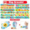 48 Beach 24PCS Beach Temporary Tattoos Sticker 24PCS Slap Bracelets Perfect for Themed Birthday Party Favors Baby Showers or Classroom Rewards Ideal Decor and Gifts for Girls and Boys