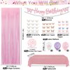 Butterfly Birthday Party Decorations - Butterfly Happy Birthday Banner, Latex Balloons, 3D Butterfly Stickers, Cake Topper, Fringe Curtains and Tablecloth for Girls Spring Garden Party Supplies
