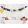 Motion to Party Banner,Graduation Party Decorations For Class of 2024 Law School/Passed the Bar Graduation Party Supplies Gold Black