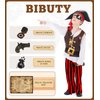 BIBUTY Pirate Costume Kids Halloween Costumes for Boys Girls, Pretend Play & Dress Up Clothes for Little Boys Girls Halloween Costumes for Kids, Toddler Boys Pirate Costume Toys Gifts for Kids 3-6