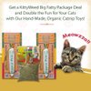 KittyWeed Big Fatty Catnip Toy Package Deal - Cat & Kitten Handmade Catnip Toys & Supplies - Two Big Fatty Catnip Toys Plus a Half Ounce Bag | Organic, Kosher & Super Potent Catnip