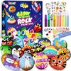 Toidgy Rock Painting Kit for Kids - Glow in The Dark, Arts and Crafts Gift for Boys Girls Ages 4-12, Craft Kits Art Supplies for Kids Activities, Creative Art Toys Age 4, 5, 6, 7, 8, 9, 10, 11, 12