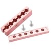 12.1 Dual Uses Lipstick, DIY Lip Balm Maker 2/4/6 Cavity Household Beauty Lipstick Tool, Rose Gold Aluminum Alloy Maker Molding Tool (4 holes)
