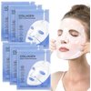 HUYEHF Collagen Face Mask, Hydrating Overnight Hydrogel Mask, Pore Minimizing, Elasticity Improvement, Firming, Moisturizing Bio Collagen Facial Mask- 6 Pack