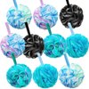 10 Pcs Shower Loofahs,Bath Shower Loofah Sponge,Exfoliating Shower Pouf Balls for Women,Men,Body Wash Bathroom,Exfoliate with Beauty Bathing Accessories