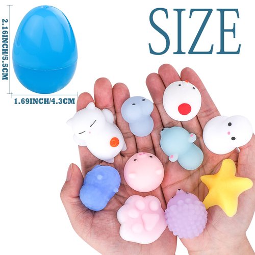 36Pcs Squishy Toys for Kids, Mini Stress Relief Toys for Party Favors, Mochi Toys for Kids, Classroom Prizes, Birthday Gift, Easter Party Goodie Bag Fillers