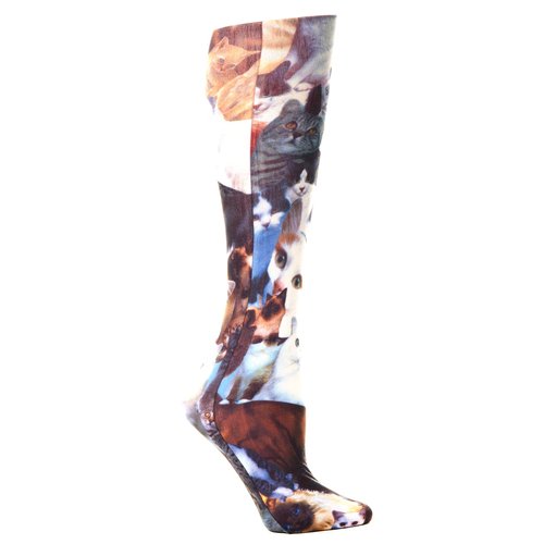 Celeste Stein Therapeutic Compression Socks, Kitty, 15-20 mmhg, 1-Pair
