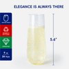 JOLLY CHEF 24 Pack Plastic Champagne Flutes 9 oz, Crystal Clear Stemless Toasting Glasses Disposable Drinkware Ideal for Wedding, Birthday, Party
