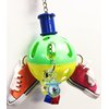 Bonka Bird Toys 813 Spin Sneaker 10" x 5", Medium Parrot Puzzle Tug Cage Toy, Ringneck, Quaker, African Grey, and Similar Sized Birds