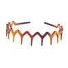 2pcs YAFIYG Zigzag Headband Plastic Wavy Tooth Sharks Tooth Hair Comb Headband for Women's Girls Men Hair Accessory(1 Black Color+1 brown)