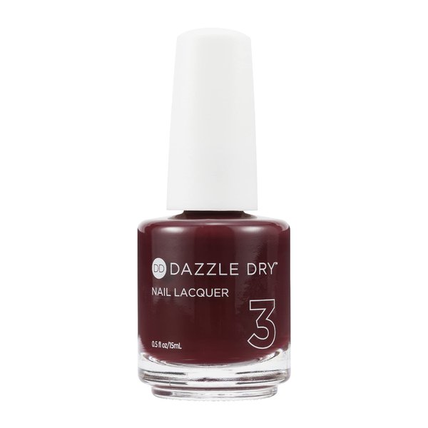 Dazzle Dry Nail Lacquer (Step 3) - Passionate Red - A deep red wine with a dark twist. (0.5 fl oz)