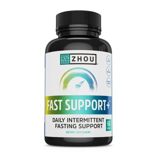 Zhou Fast Support+ Intermittent Fasting Support Supplement, Vitamin B12 for Energy, Electrolytes ...